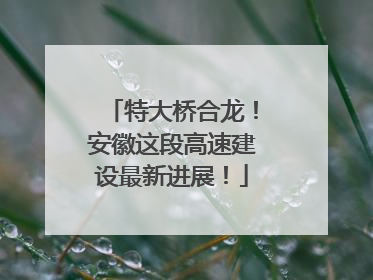 特大桥合龙！安徽这段高速建设最新进展！